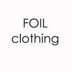 Foil Clothing: black and navy jersey spot dress