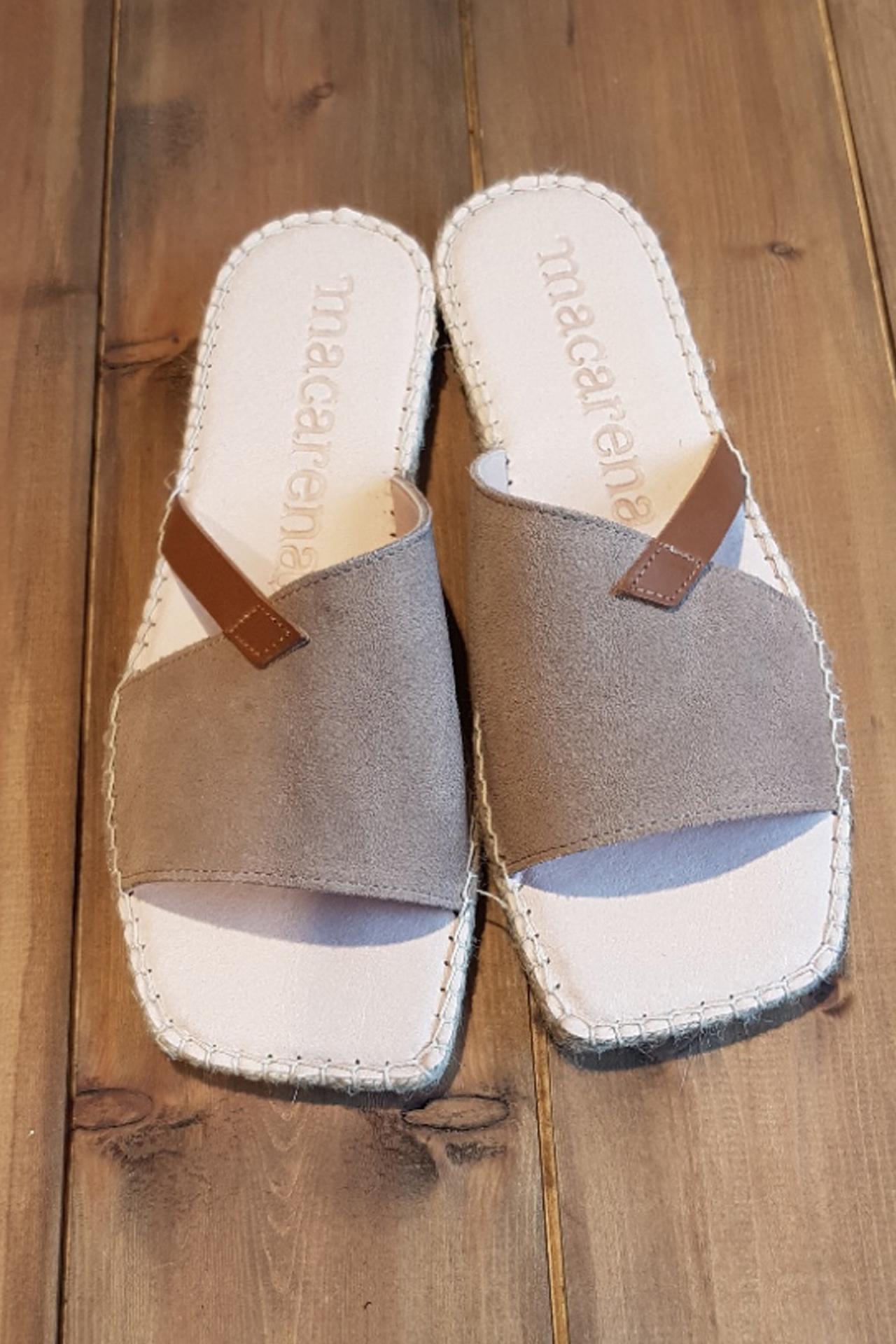 Macarena taupe suede espadrille Shoes at Last