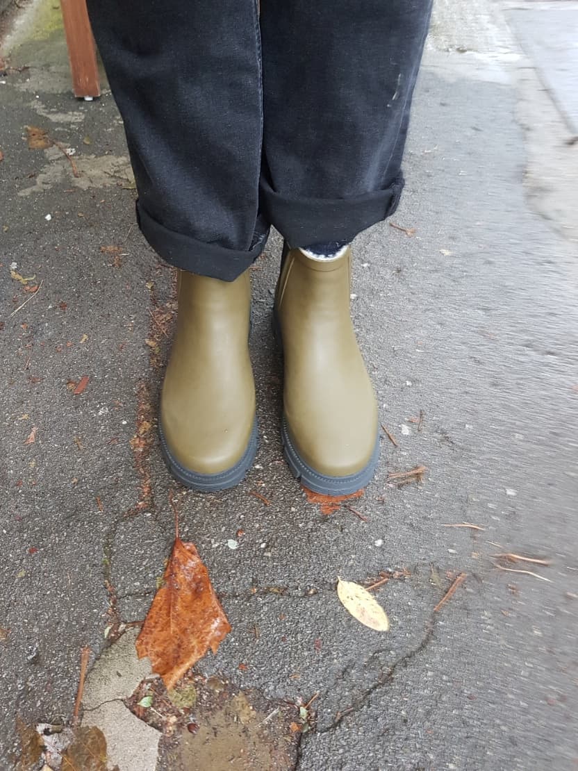 Rubber on sale ankle boots