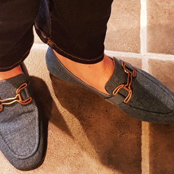 Bibi Lou: canvas denim loafers