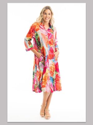Orientique: red print dress