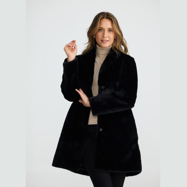 Brave + true: black faux fur jacket