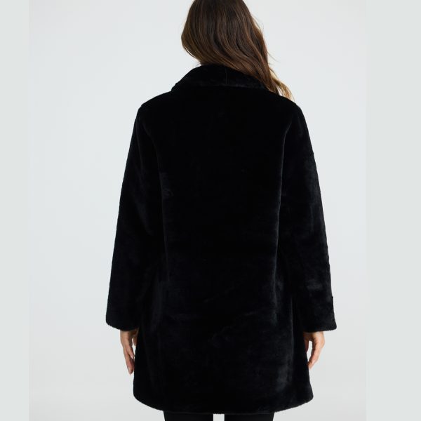 Brave + true: black faux fur jacket