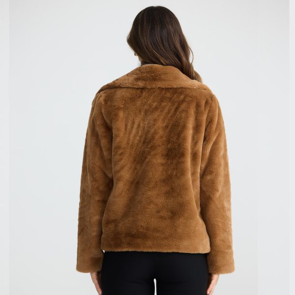 brave + true: faux fur cropped jacket
