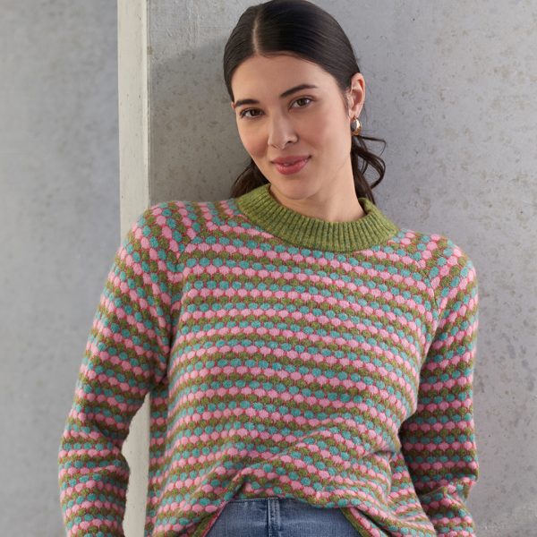 Foil: multi coloured pop sweater