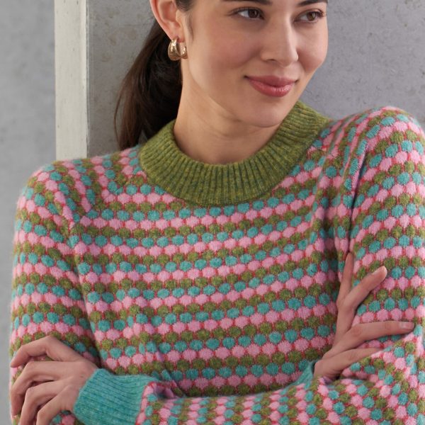 Foil: multi coloured pop sweater