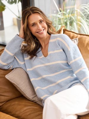 brave+true: blue and cream stripe sweater