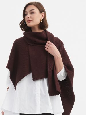 Tirelli: aubergine large knit wrap
