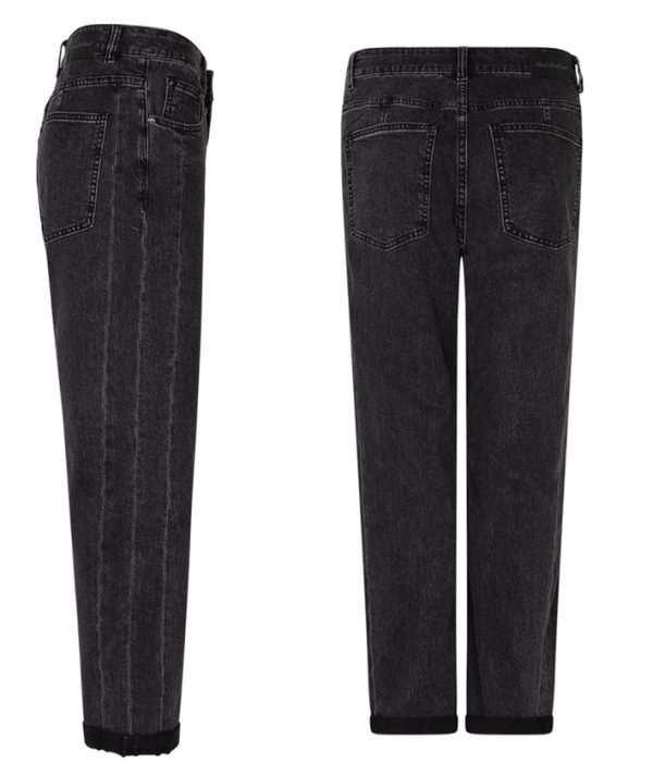 Red Button: charcoal barrel jean