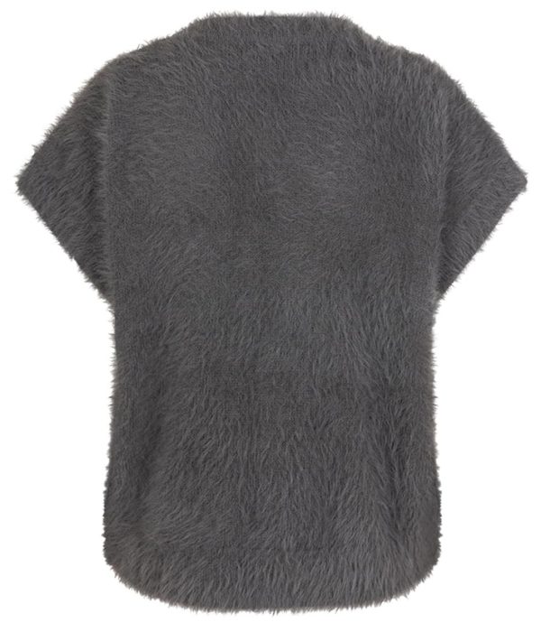 Red Button: jade fluffy waistcoat