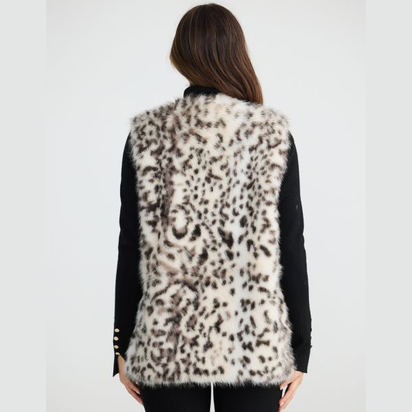 brave+true: faux fur leopard print gilet
