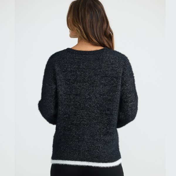 brave + true: black sparkly sweater