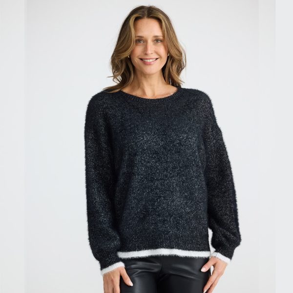 brave + true: black sparkly sweater