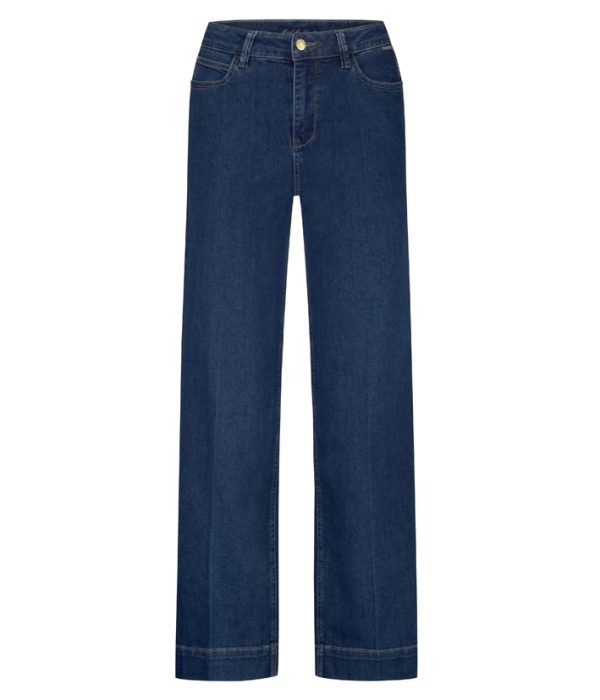 Red Button: wide leg dark denim jeans
