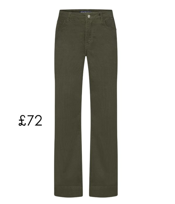 Red Button: wide leg dark denim jeans