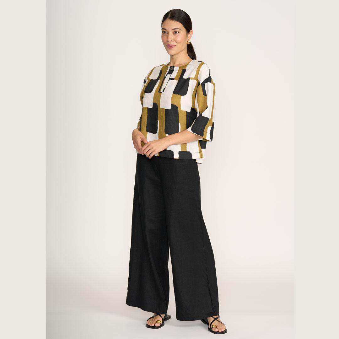 Foil: black linen wide leg pants Foil: black linen wide leg pants