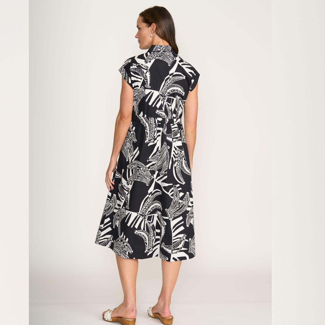 Foil: peach print midi dress Foil: peach print midi dress