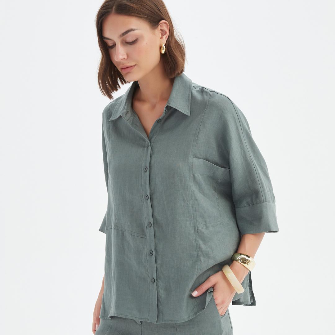 Tirelli: black linen wide leg palazzo Tirelli: black linen wide leg palazzo