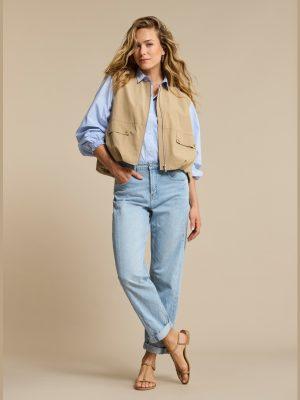 Red Button: caitlina side-patch barrel jean