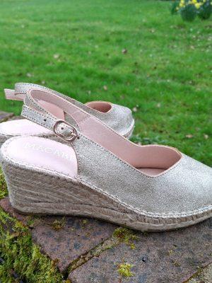 Macarena: chocolate suede espadrille/sandal