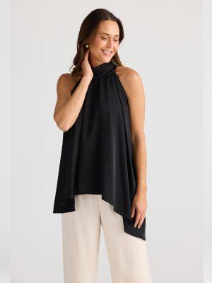 Brave and True: Black halter neck top
