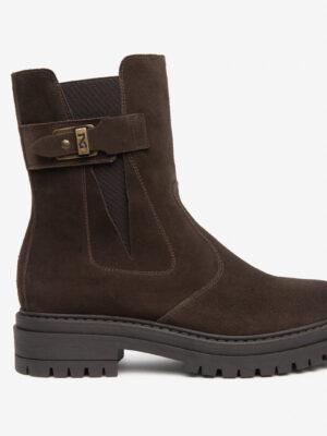 Nerogiardini: chocolate suede ankle boot